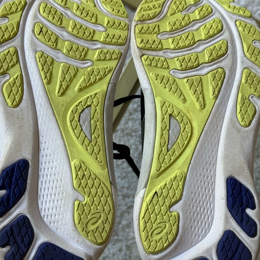 ASICS Women's Black and Blue Athletic Shoes Size 8.5 - Picture 7 of 7